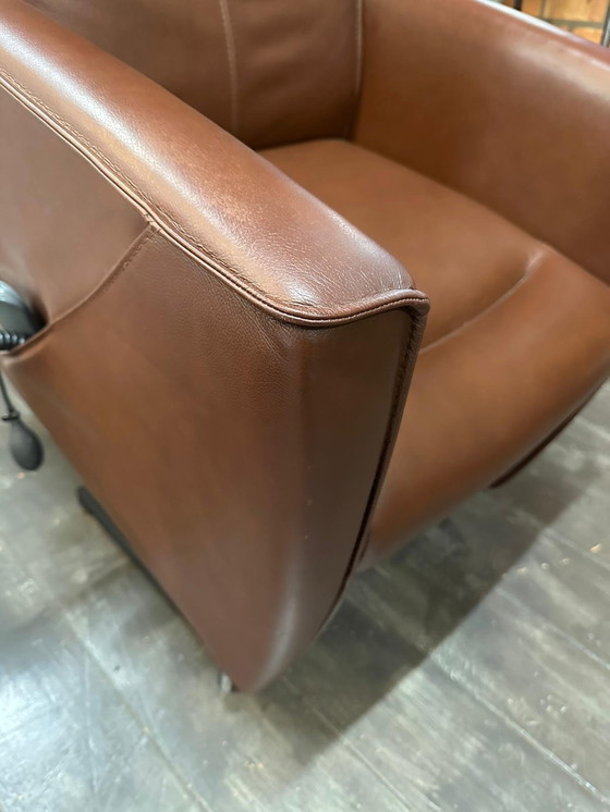 Image 1 of Prominent Leather Chair In Cognac/Brown