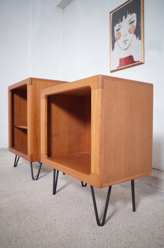 Image 1 of 2x Dyrlund teak chests of drawers bedside cabinets