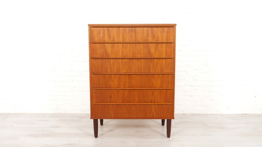 Vintage Danish Chest of Drawers | 6 Drawers | 105 Cm