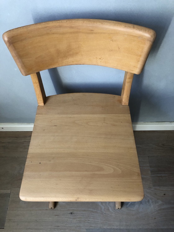 Image 1 of 2x Solid Wood School Chairs