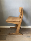 2x Solid Wood School Chairs