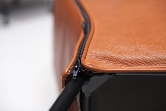 Image 1 of 6 chaises de salle à manger Chaplin vintage en cuir cognac par Gerard van den Berg - Montis