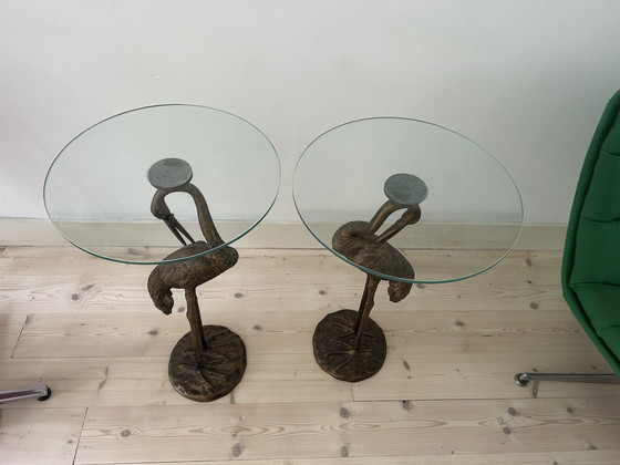 Image 1 of 2x Crane side tables