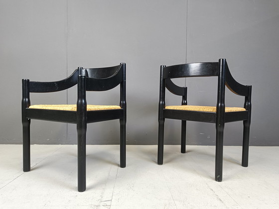 Image 1 of Pair Of Carimate Armchairs By Vico Magistretti, 1960S