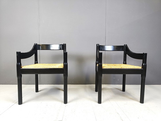 Image 1 of Pair Of Carimate Armchairs By Vico Magistretti, 1960S