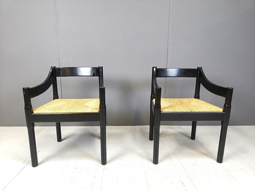 Pair Of Carimate Armchairs By Vico Magistretti, 1960S