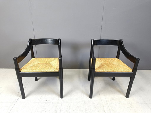 Pair Of Carimate Armchairs By Vico Magistretti, 1960S