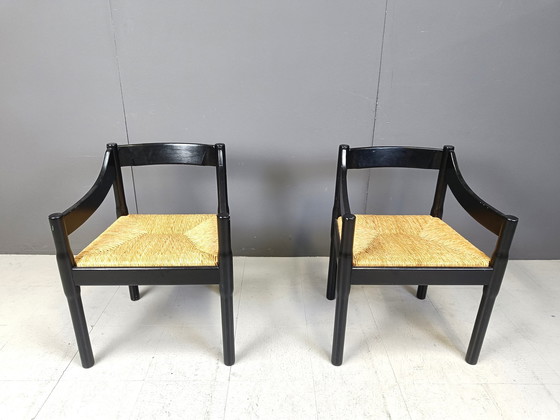 Image 1 of Pair Of Carimate Armchairs By Vico Magistretti, 1960S