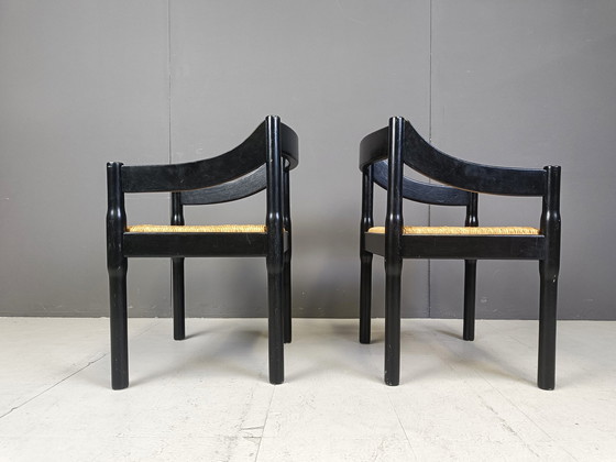 Image 1 of Pair Of Carimate Armchairs By Vico Magistretti, 1960S