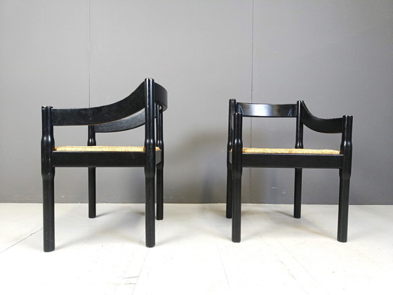 Image 1 of Pair Of Carimate Armchairs By Vico Magistretti, 1960S