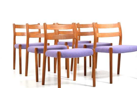 Image 1 of Chaises mod.84 par Niels Otto (N. O.) Møller pour J.L. Møllers, 1960, Ensemble de 6