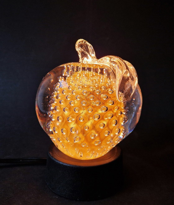 Image 1 of Fm Konstglas - Solid Apple With Real Gold