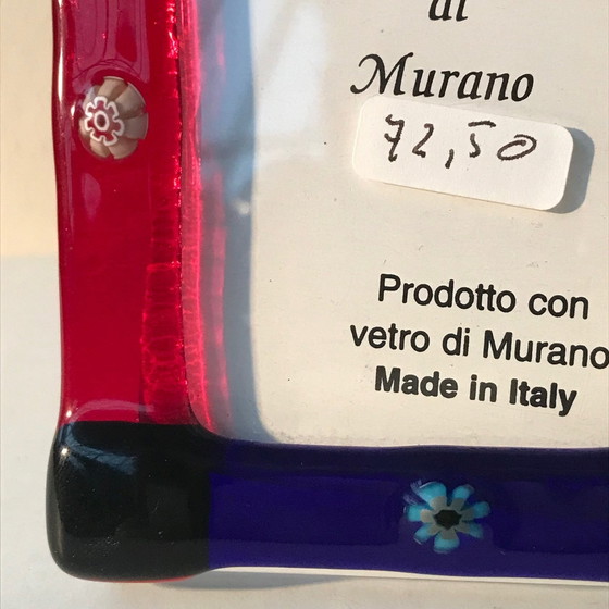 Image 1 of Marco de fotos de cristal soplado de Murano