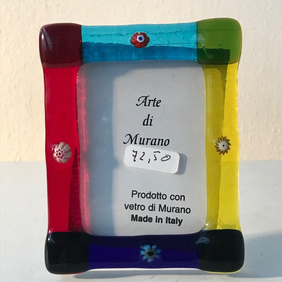 Image 1 of Marco de fotos de cristal soplado de Murano
