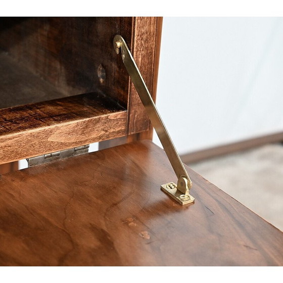 Image 1 of Vintage Art Deco side table in solid walnut, 1930