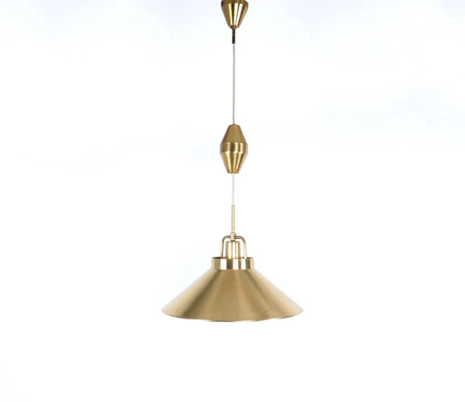 Lampe suspendue Lyfa en laiton P295, 1960s