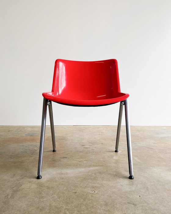 Image 1 of 5xTecno Modus SM 203 stacking chair by Osvaldo Borsani