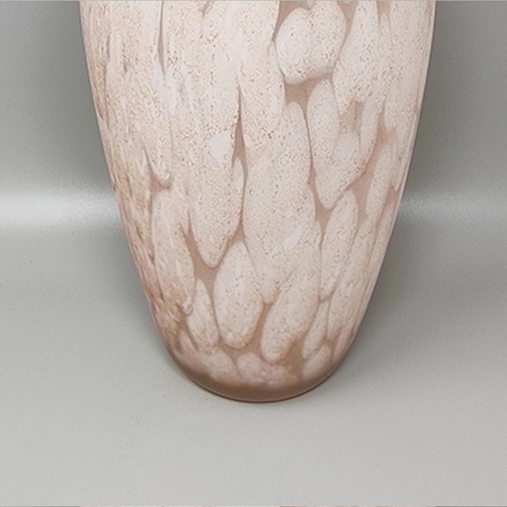 Image 1 of 1960s Astonishing Antique Pink and White Vase in Murano Glass by Artelinea. Made in Italy