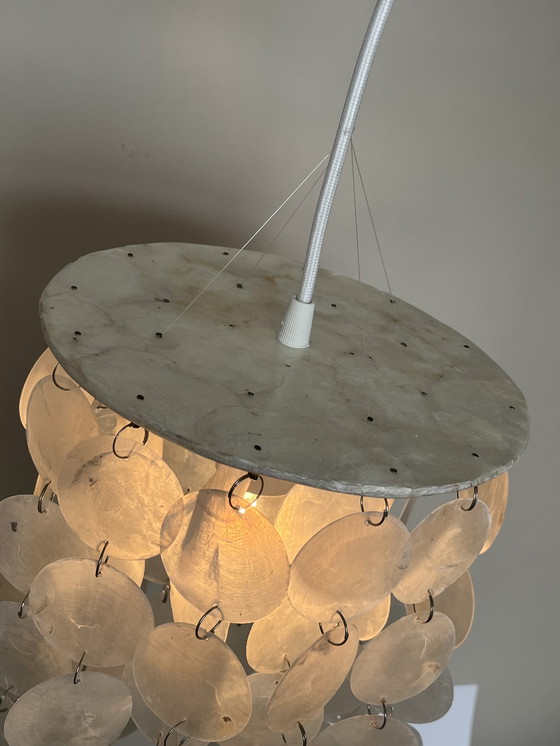 Image 1 of Capiz shell lamp hanging lamp pearl shell opaline