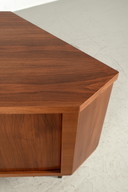 Meuble d'angle vintage en placage de noyer