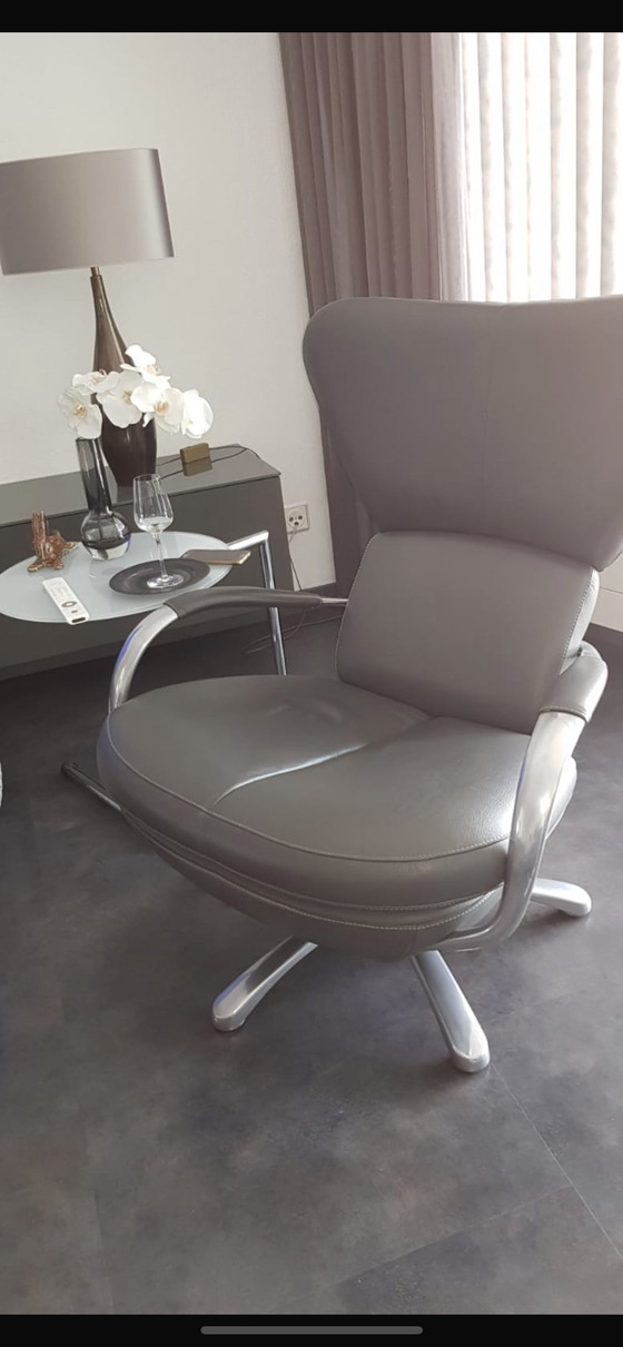 Image 1 of 2X Leolux Armchairs Formi With Footstool