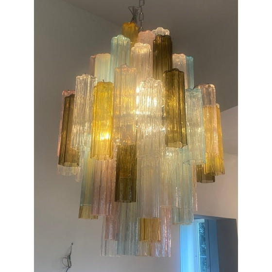 Image 1 of Contemporary Modern "Tronco" Murano Glass Sputnik Chandelier Venini Style