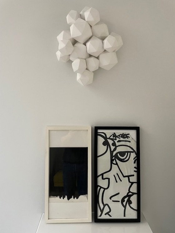 Image 1 of 2 Modern Black and White Artworks Executed In Indian Ink