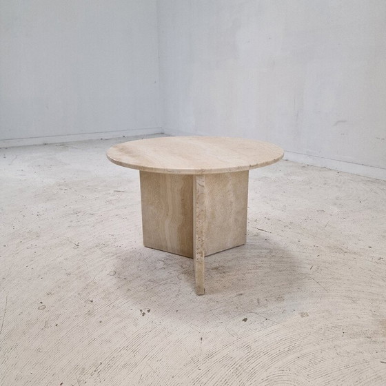 Image 1 of Vintage travertine coffee table, Italy 1980
