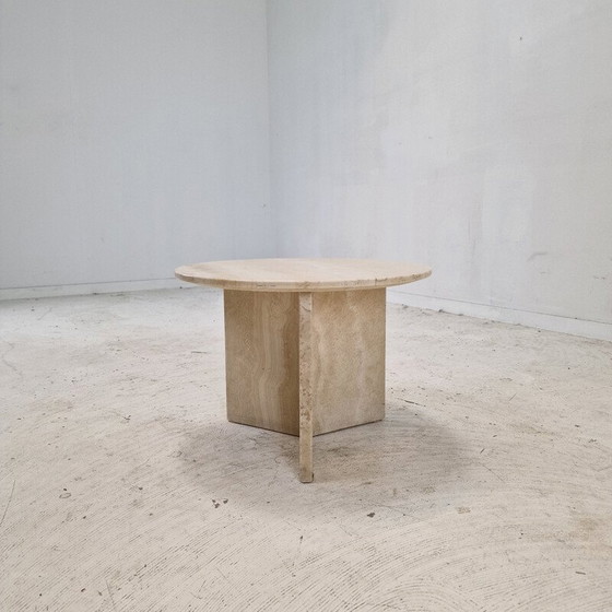 Image 1 of Vintage travertine coffee table, Italy 1980
