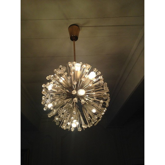 Image 1 of Vintage brass radiant suspension lamp by Emil Stejnar, 1960