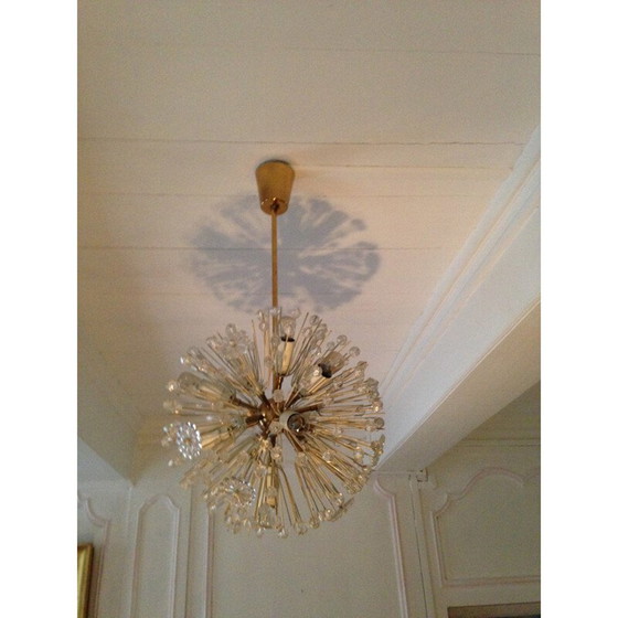Image 1 of Vintage brass radiant suspension lamp by Emil Stejnar, 1960