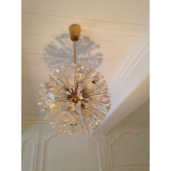 Image 1 of Vintage brass radiant suspension lamp by Emil Stejnar, 1960