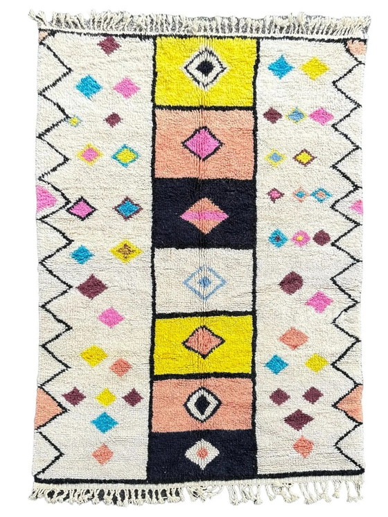 Image 1 of Tapis marocain moderne en laine Azilal