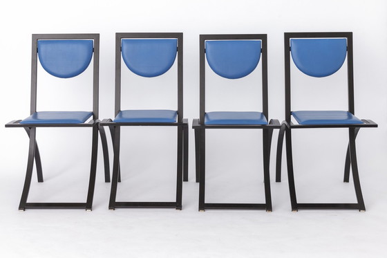 Image 1 of 7 Chaises de salle à manger par Karl Friedrich Förster pour KFF Allemagne, 1980, Ensemble de 7