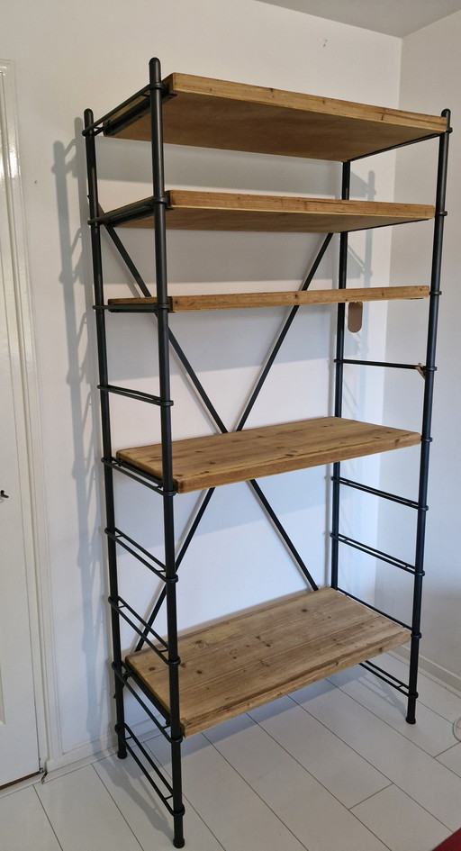 Dutchbone Industrial Wooden Bookcase