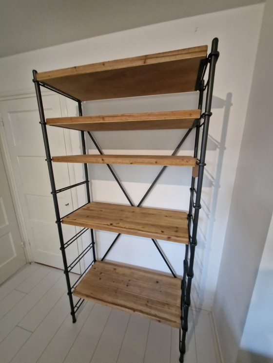 Image 1 of Dutchbone Industrial Wooden Bookcase