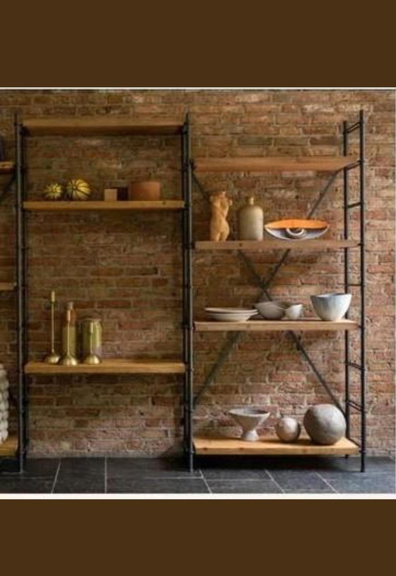 Image 1 of Dutchbone Industrial Wooden Bookcase