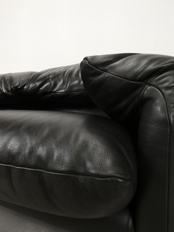 Image 1 of Set Of Cassina Maralunga 2-Seater - Black Leather