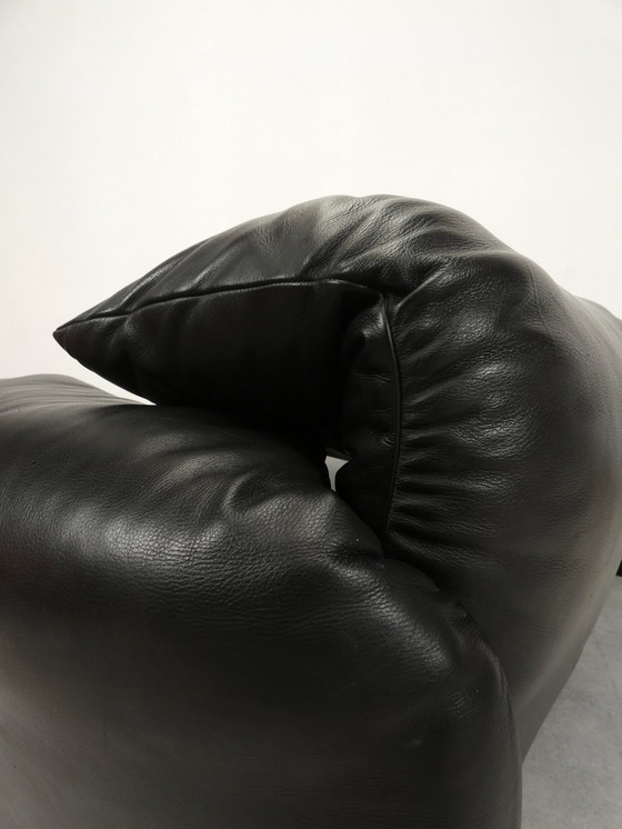 Image 1 of Set Of Cassina Maralunga 2-Seater - Black Leather