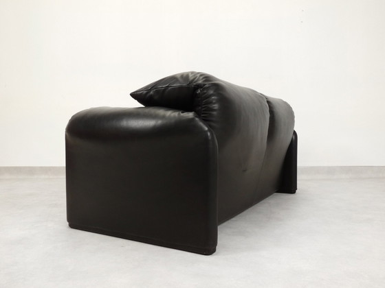 Image 1 of Set Of Cassina Maralunga 2-Seater - Black Leather