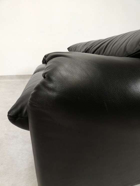 Image 1 of Set Of Cassina Maralunga 2-Seater - Black Leather