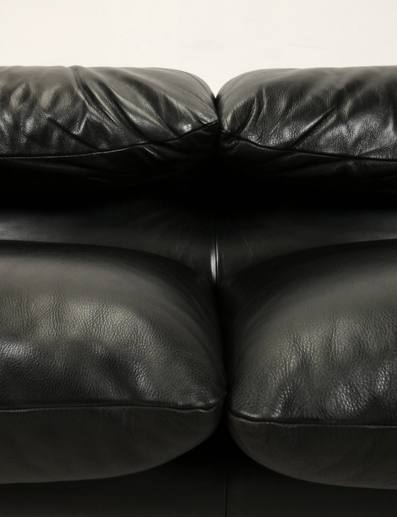 Image 1 of Set Of Cassina Maralunga 2-Seater - Black Leather