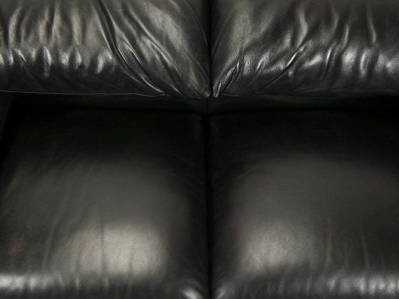 Image 1 of Set Of Cassina Maralunga 2-Seater - Black Leather