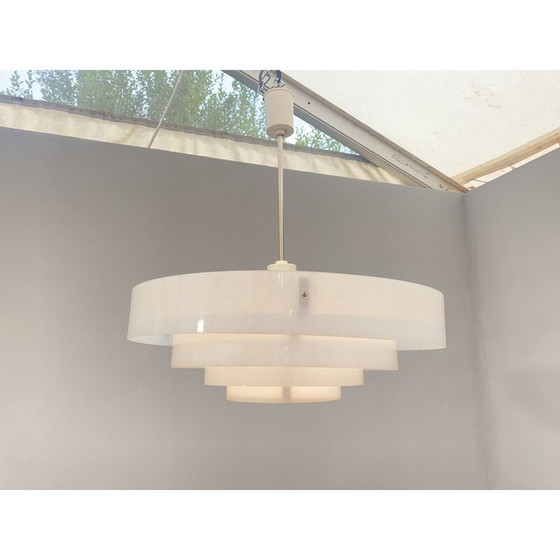 Image 1 of Vintage wasp nest shaped pendant lamp, Czechoslovakia 1970s