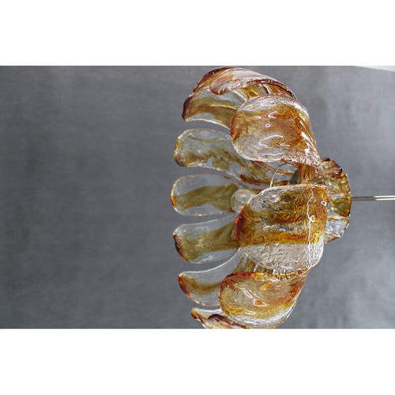 Image 1 of Vintage Murano glass chandelier by Carlo Nason for Mazzega, Italy 1970