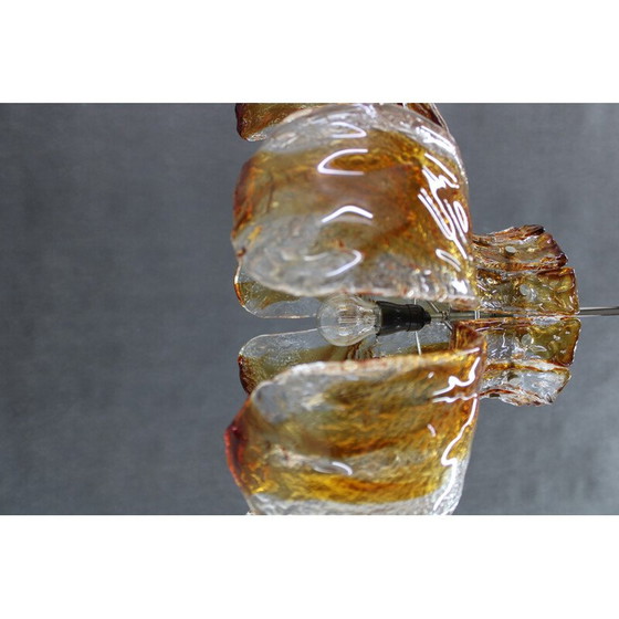 Image 1 of Vintage Murano glass chandelier by Carlo Nason for Mazzega, Italy 1970