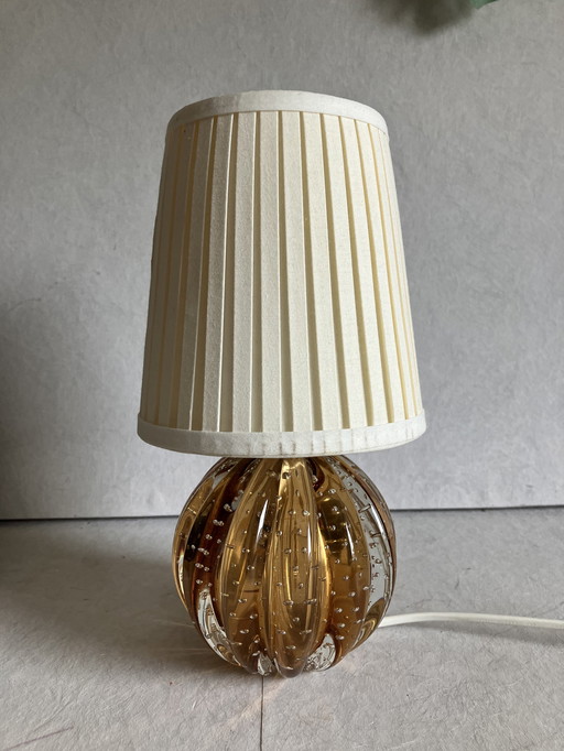 Archimede Seguso Murano Bullicante table lamp