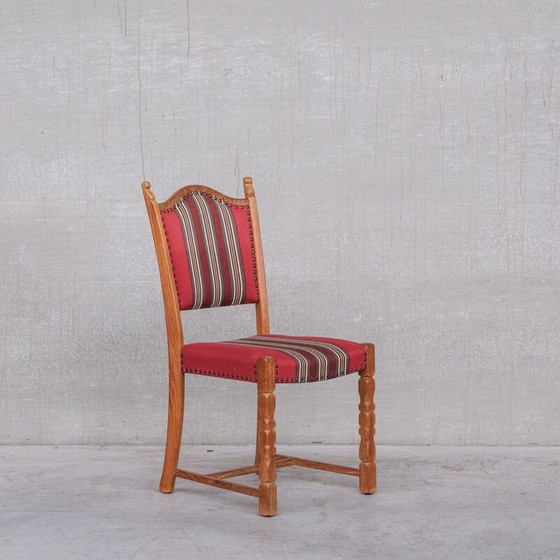 Image 1 of Set of 6 mid-century oakwood Danish dining chairs by Henning Kjaernulf, 1960s