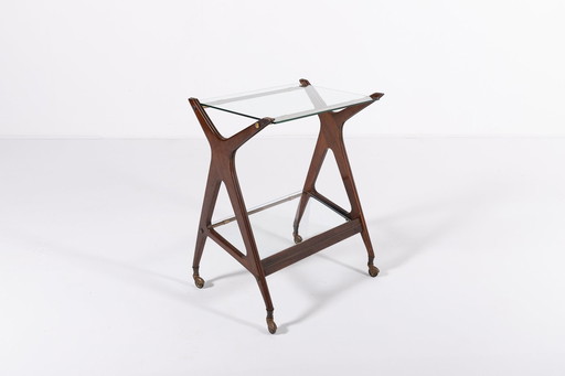 Italian Mid-Century Modern Sculptural Side Table/Serving Cart, 1960’S