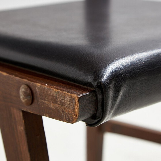 Image 1 of Vintage beech and imitation leather chair, 1970